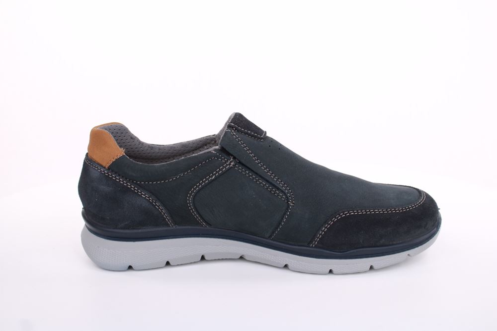 Imac Herren Slipper Leder Wechselfußbett blau S13 352151 