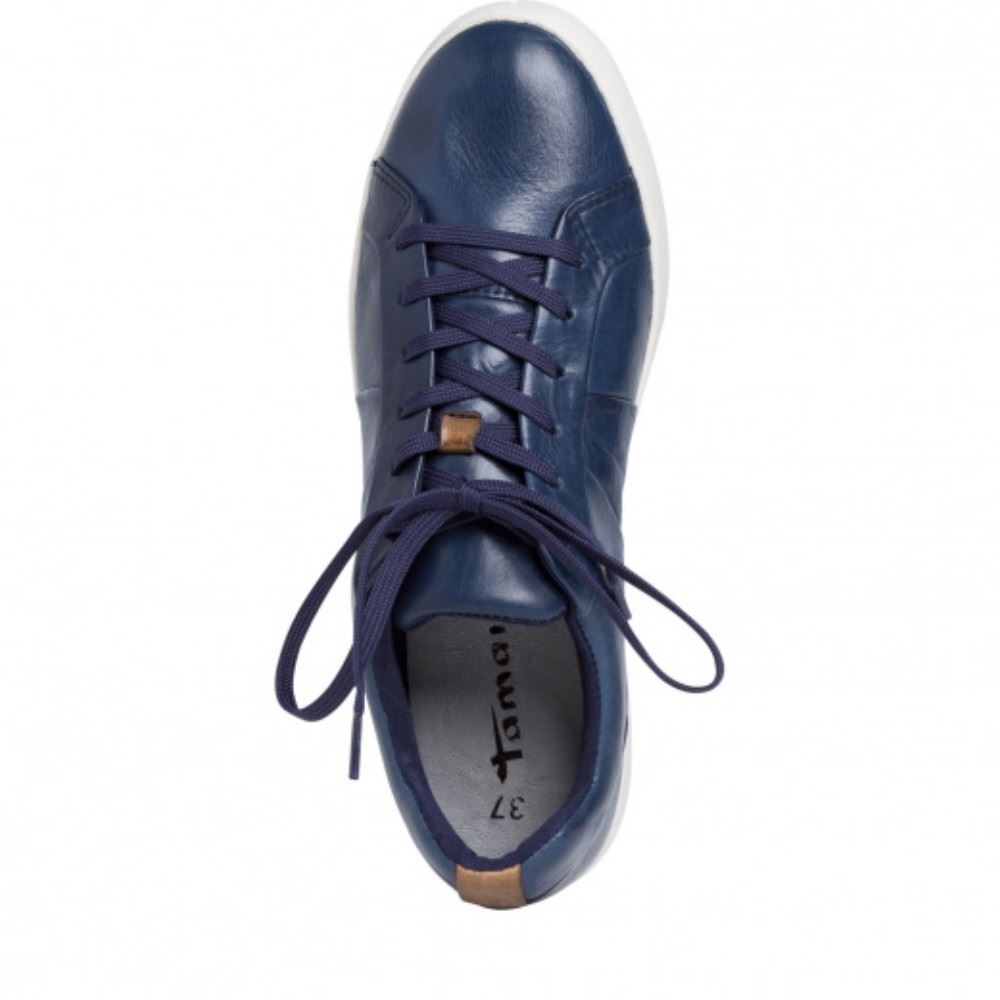 Tamaris Sneaker Leder blau 1-1-23613-24 36 | 840 PACIFIC | 