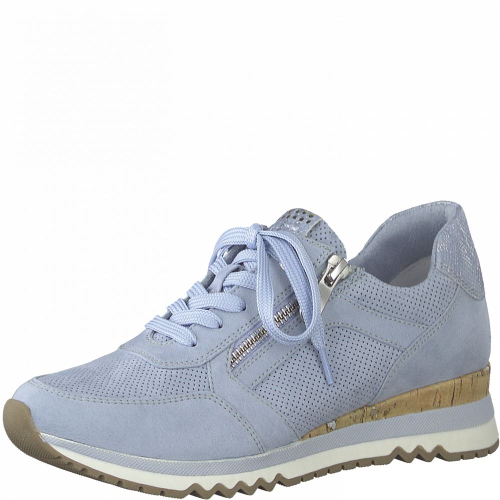 Marco Tozzi Sneaker Wechselfußbett Kork blau S12  2-2-23781-28 