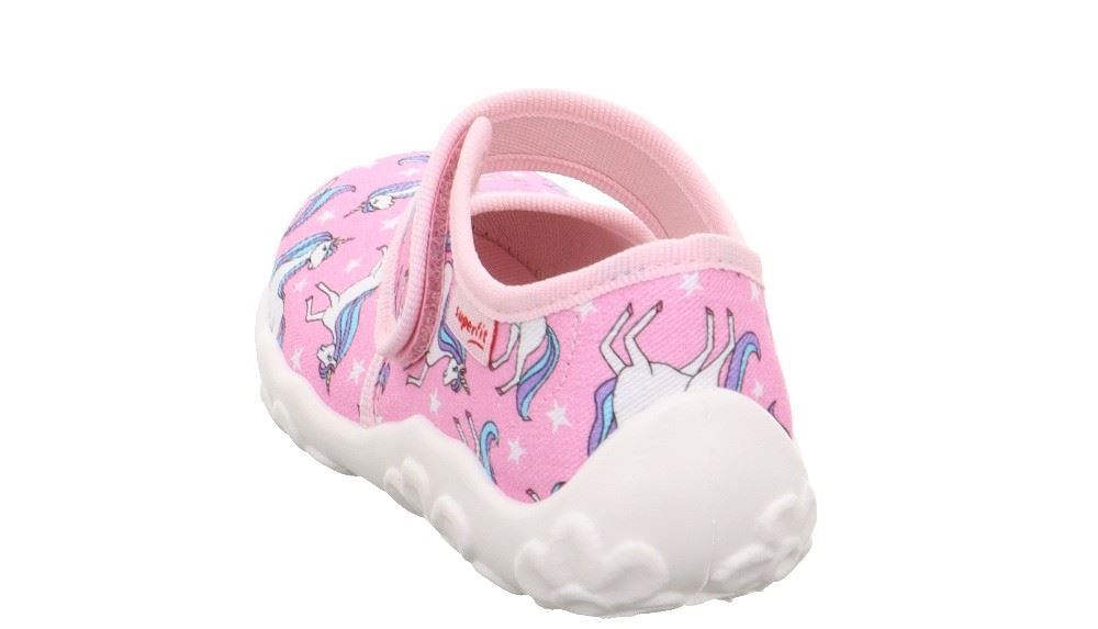 superfit BONNY - Rosa/Mehrfarbig Hausschuh mit Klettverschluss Einhorn S13 1-800283-5540 