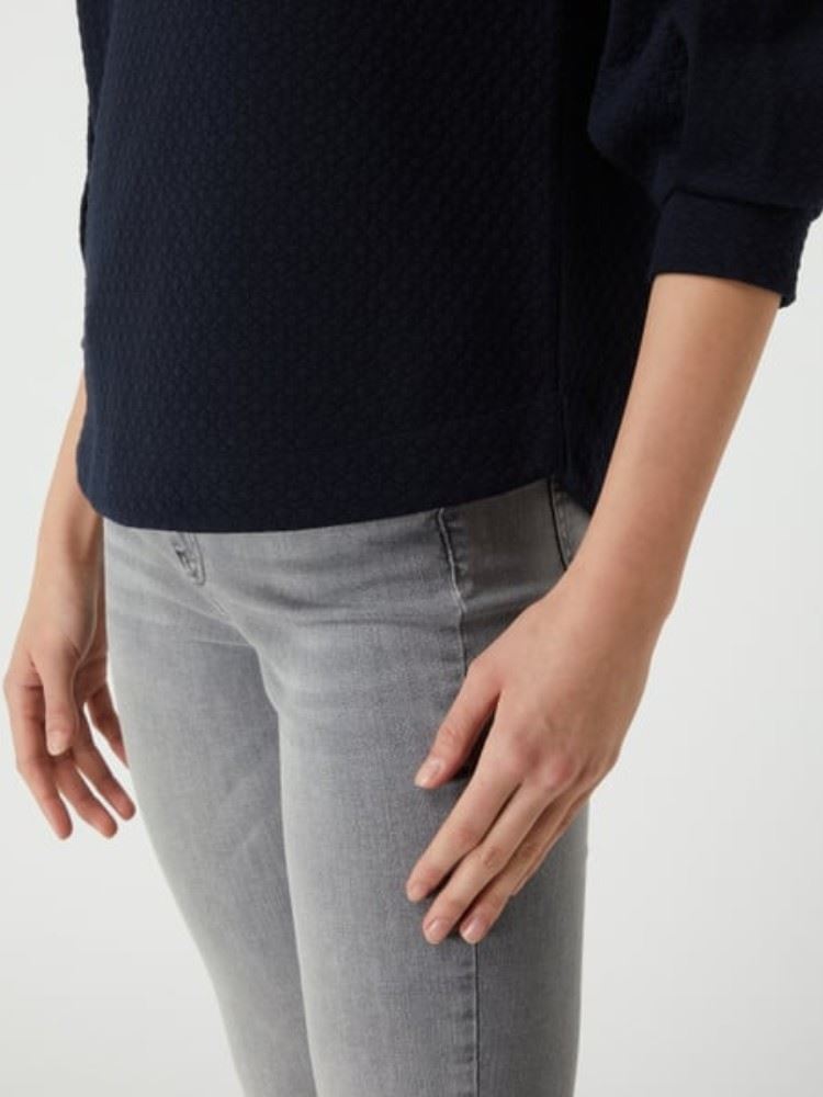 s.Oliver Sweatshirt 3/4 Arm blau 2056805 40 | 5959 Navy | 