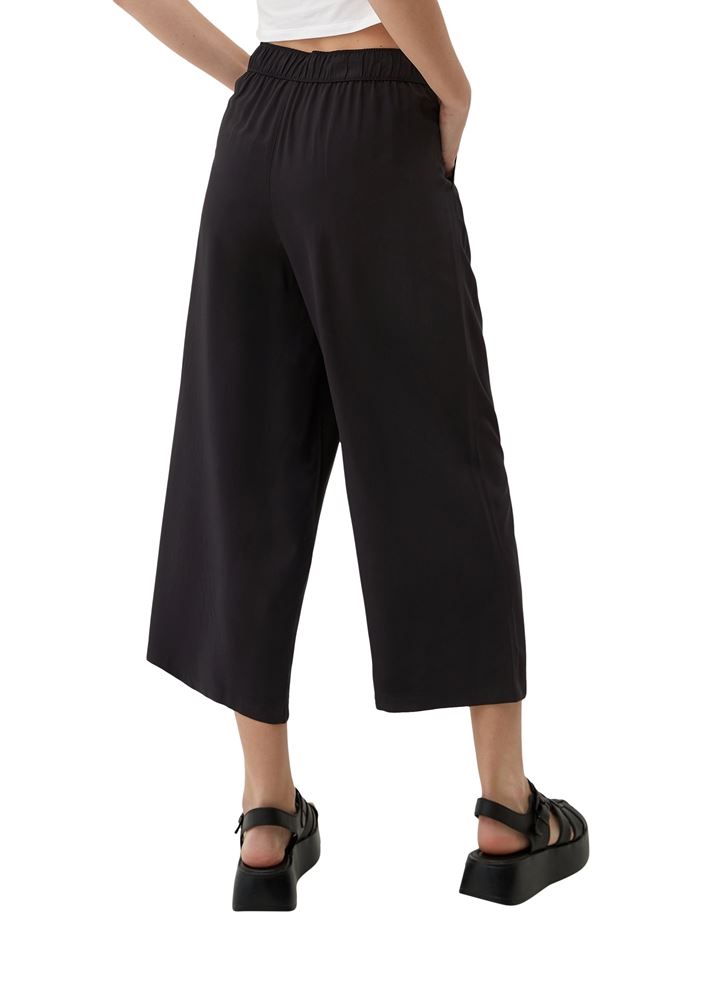 QS designed by Culotte: Hose mit Wide leg schwarz S13  2127618 