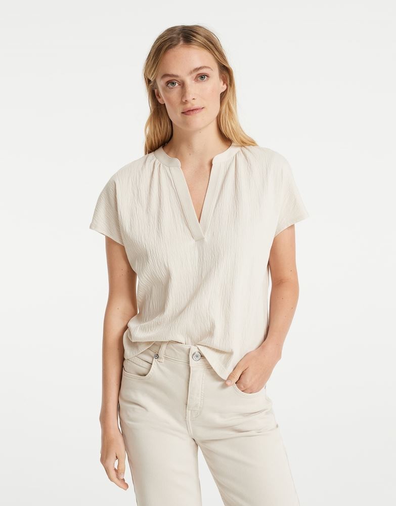 OPUS Shirt Skirius beige blau S12  10038410406122 