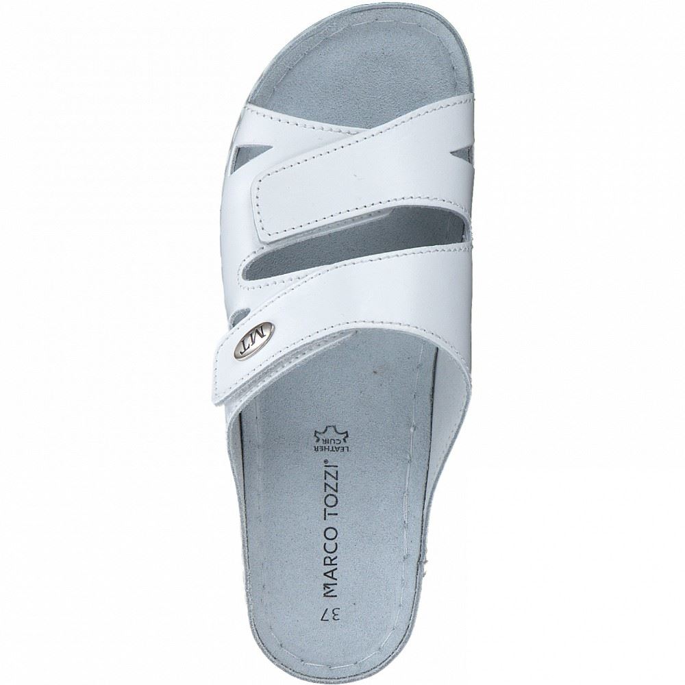 Marco Tozzi Pantolette Leder Klettverschluss weiß 2-2-27512-28 41 | 113 WHITE NAPPA | 