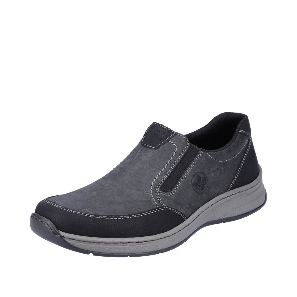 Rieker Antistress Herren Slipper Schlupfschuh Extraweite Wechselfußbett schwarz S23 14362-00 
