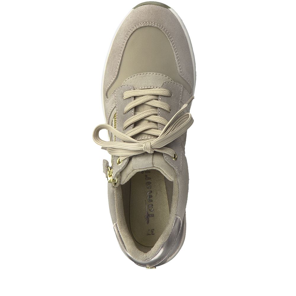 Tamaris Sneaker Keilabsatz Wechselfußbett grau  S12 1-1-23702-28 