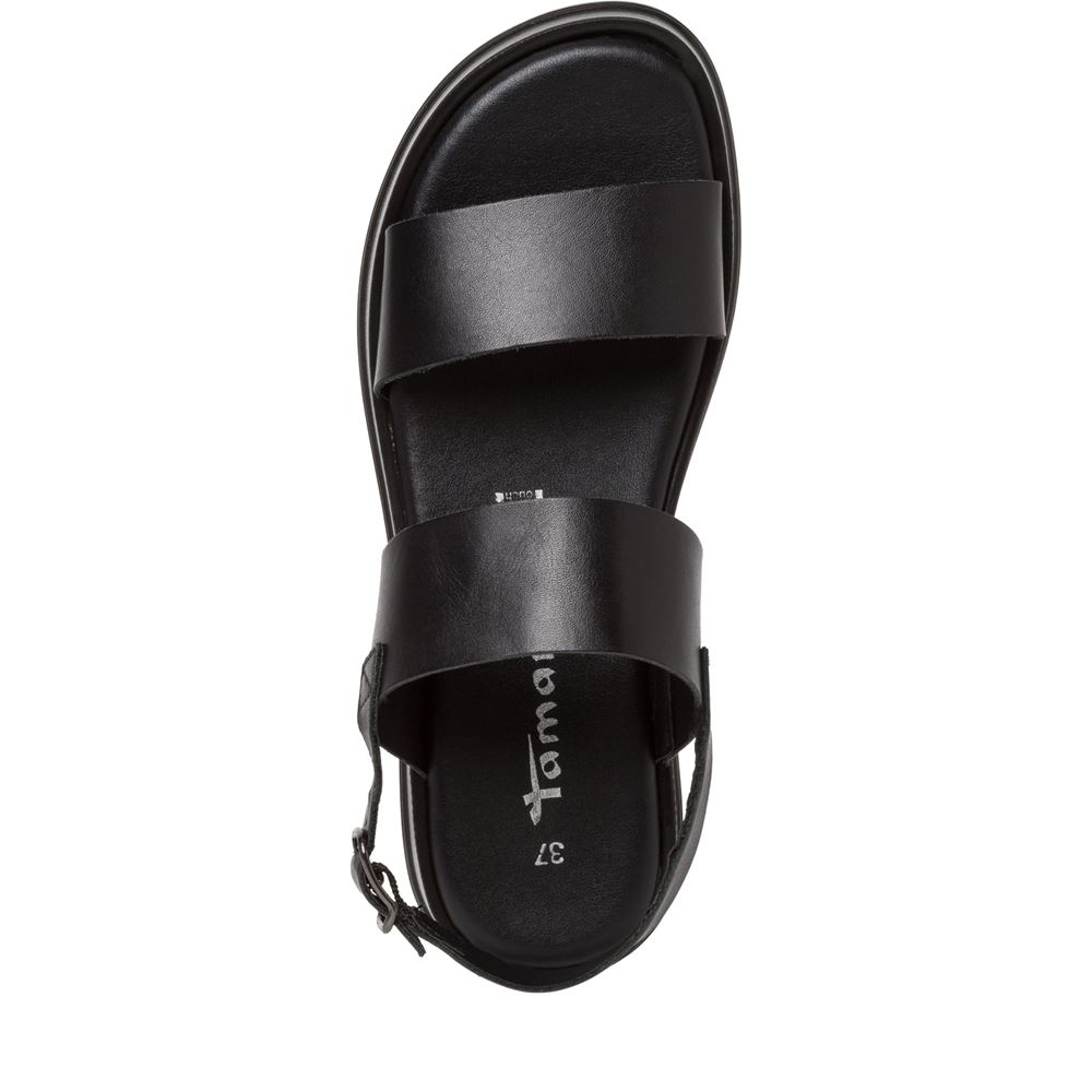Tamaris Sandalette Leder Keilabsatz black S13  1-1-28238-20 