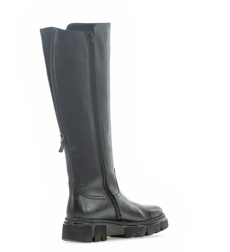 Gabor Stiefel sportlich M-Vario-Schaft Leder Wechselfußbett schwarz S22  91.739.27 
