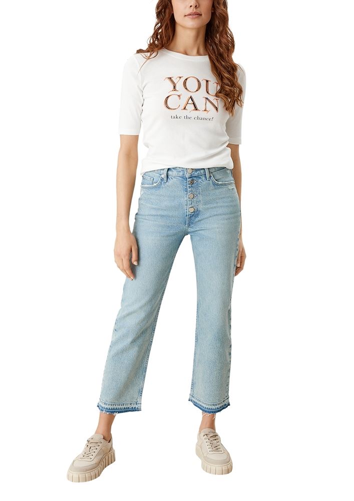 s.Oliver Damen Cropped Jeans 7/8 Jeans blau S12 2112229 