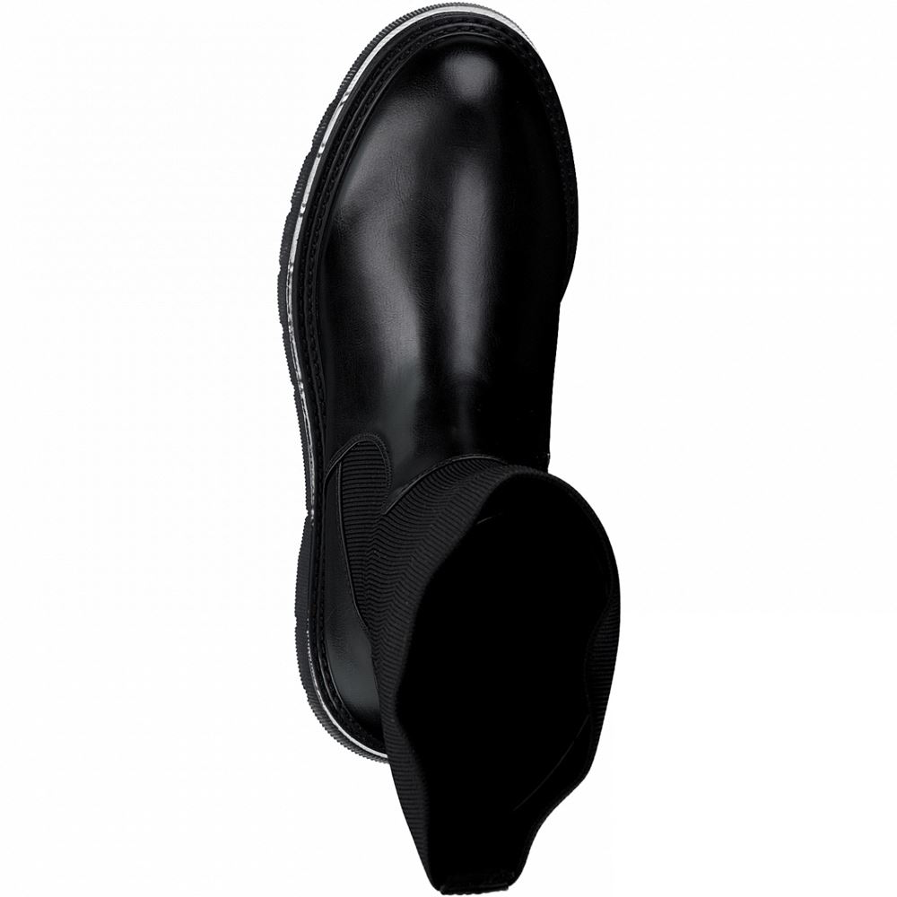 Tamaris Schlupfstiefel Chelsea Boot schwarz S21 1-1-25425-27 37 | 020 BLACK MATT | 