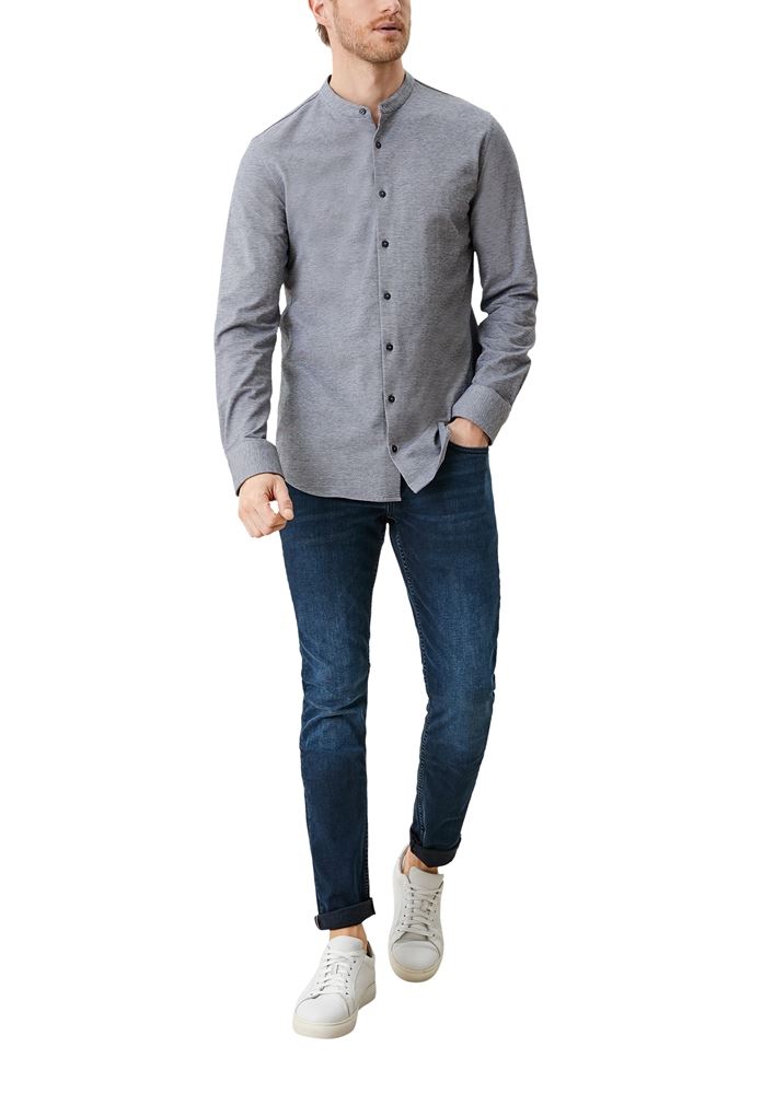 s.Oliver Herren Hemd Tailored Jersey S12 2111505 S | 58W4 dark blue | 