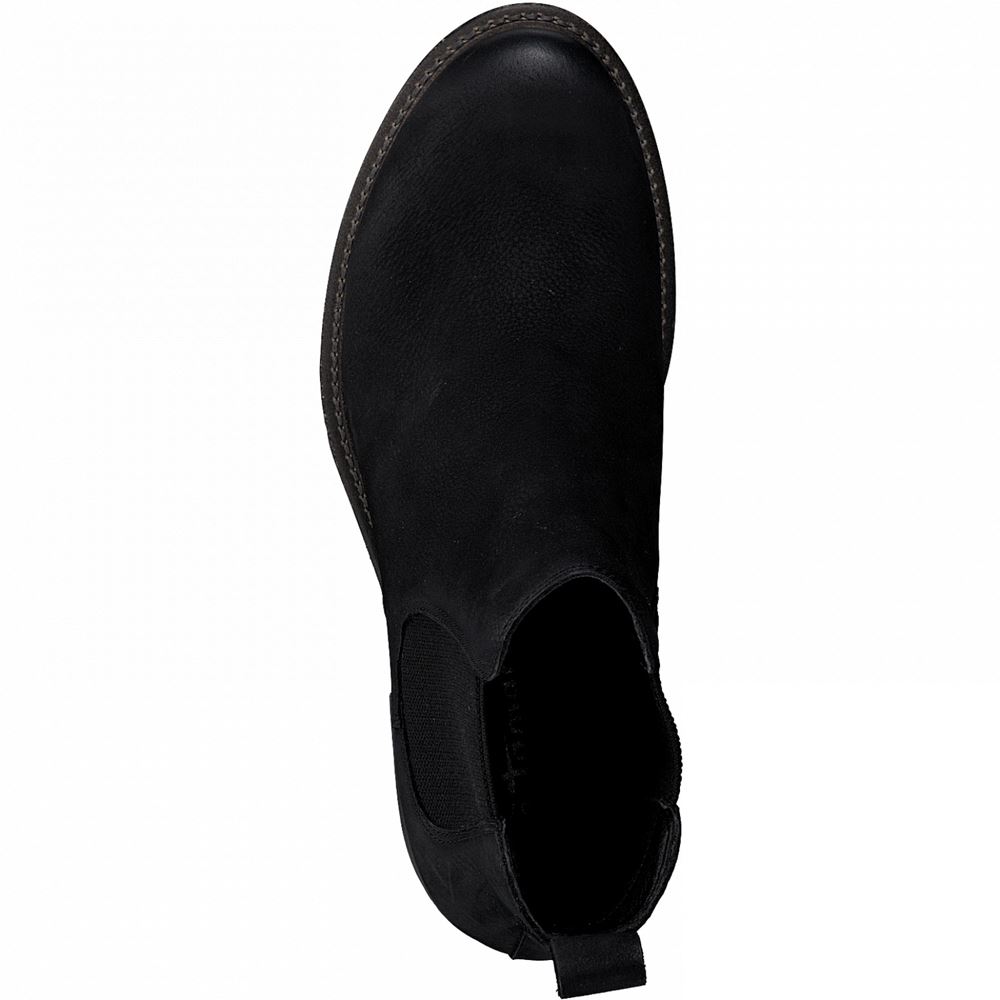 Tamaris Chelsea Boot Leder schwarz S21  1-1-25422-27 37 | 008 BLACK NUBUC | 