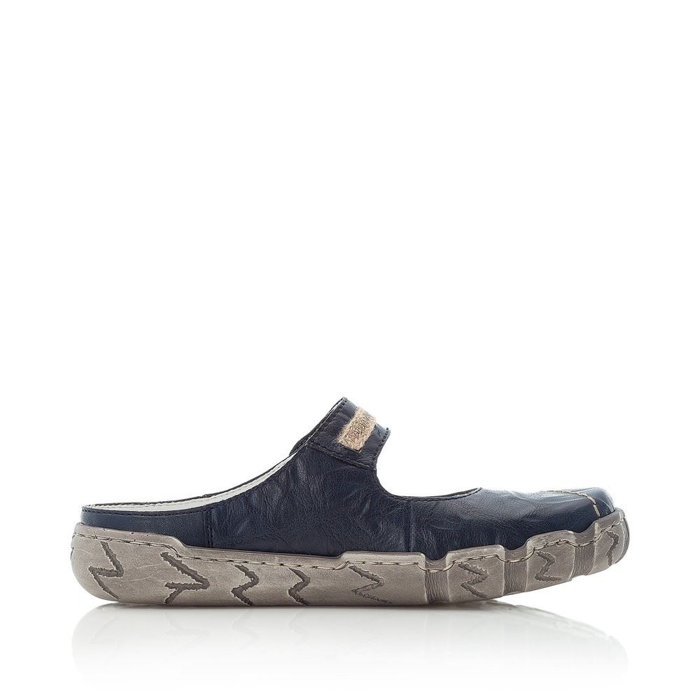 Rieker Pantolette Clogs Leder Antistress blau L0391-14 