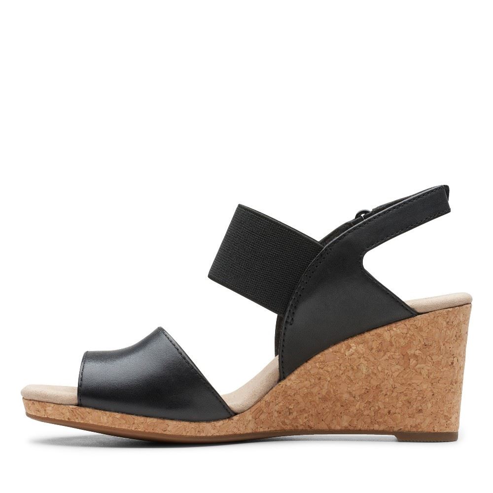 Clarks Sandale Keilabsatz Kork schwarz 26150032 5,5 | black | 