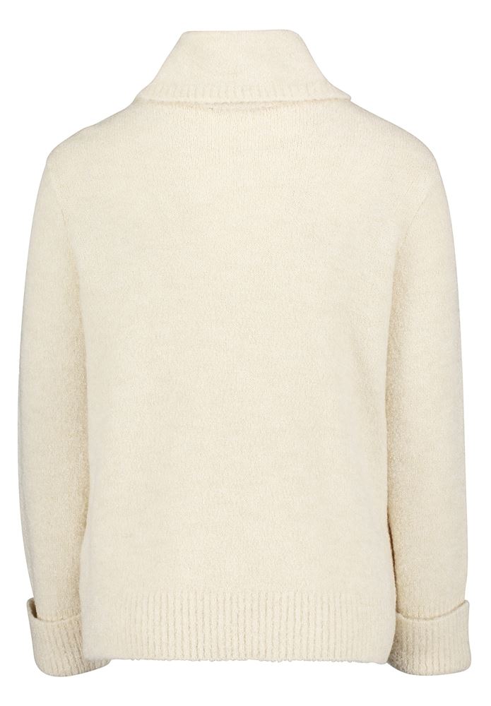 Betty Barclay Pullover großer Kragen beige grün rot S22 57621183 