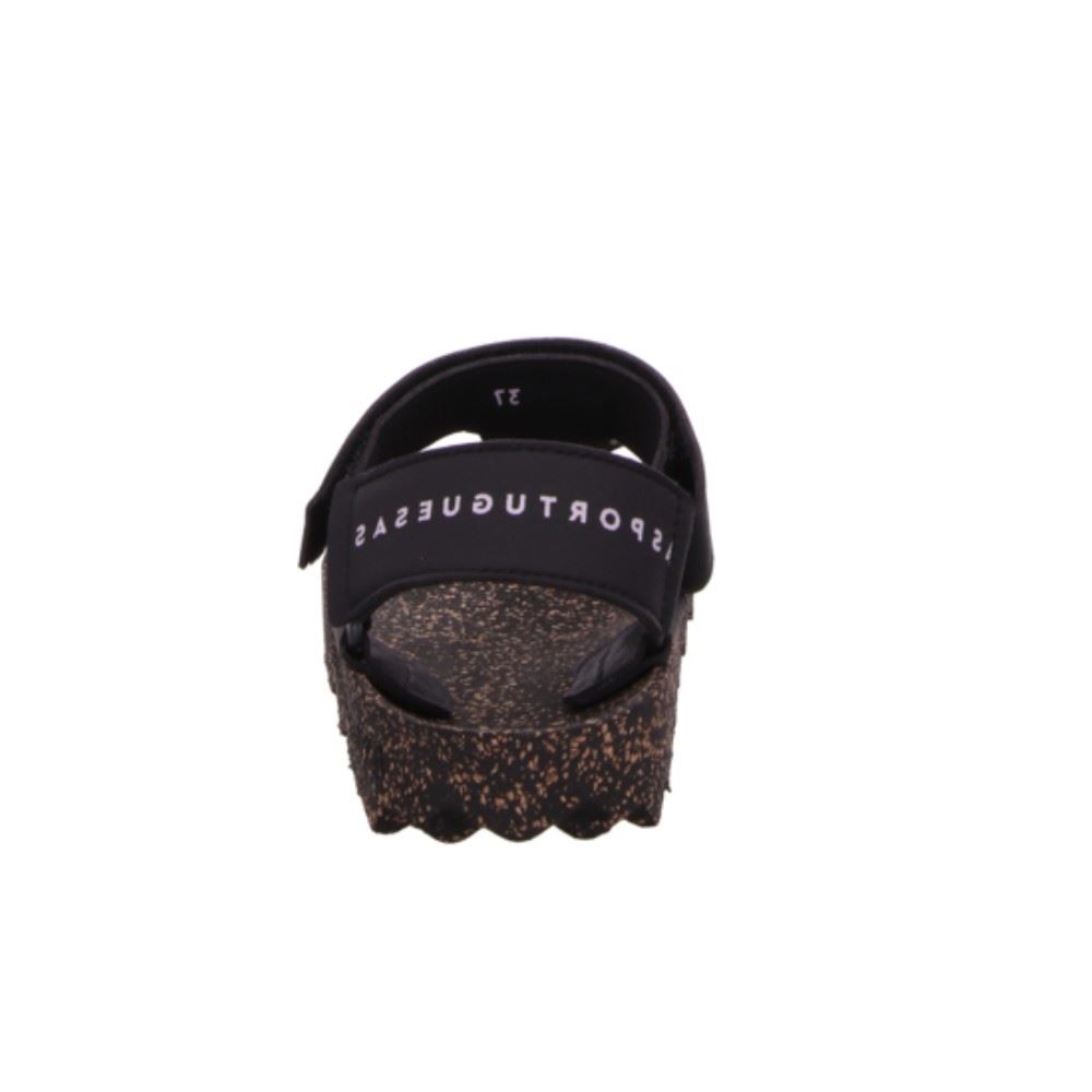 asportuguesas Zehenstegsandale Kork nachhaltig kautschuk P018077008 36 | black/black | 