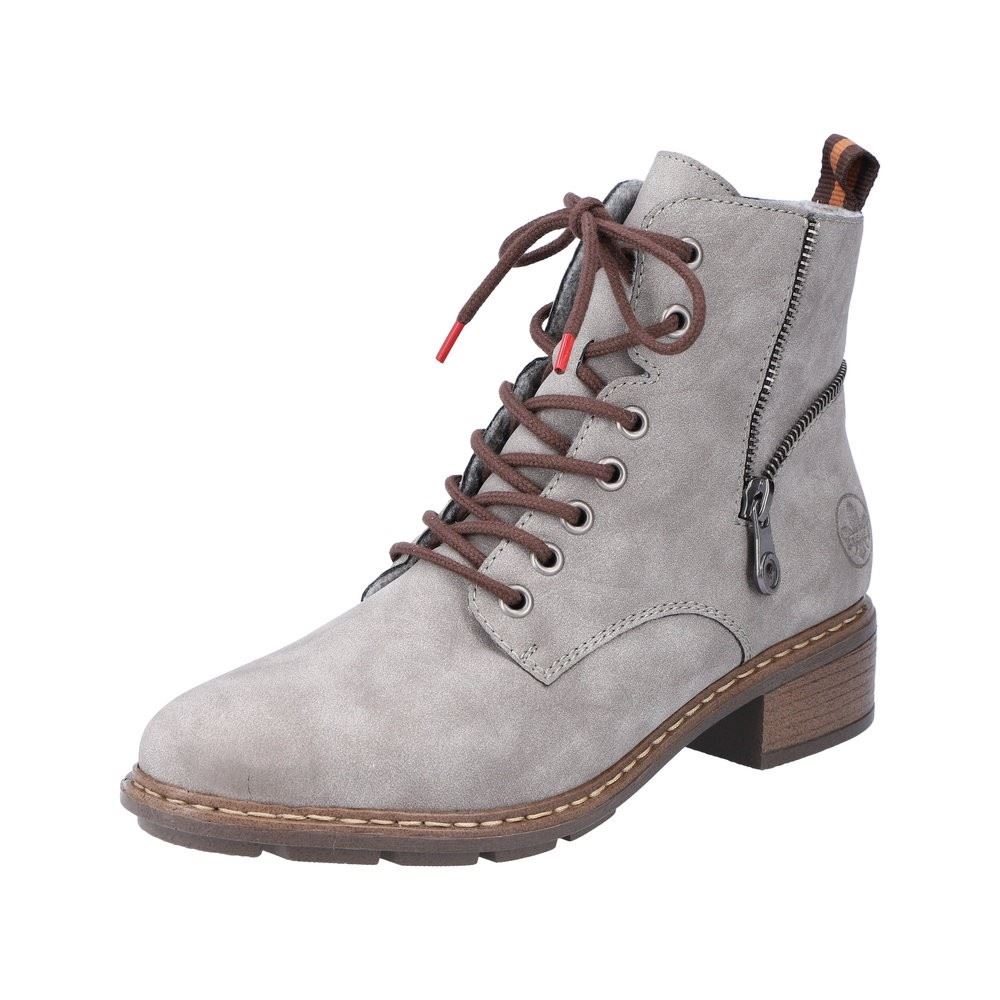 Rieker Antistress Damen Schnürstiefelette grau S22  77210-40 