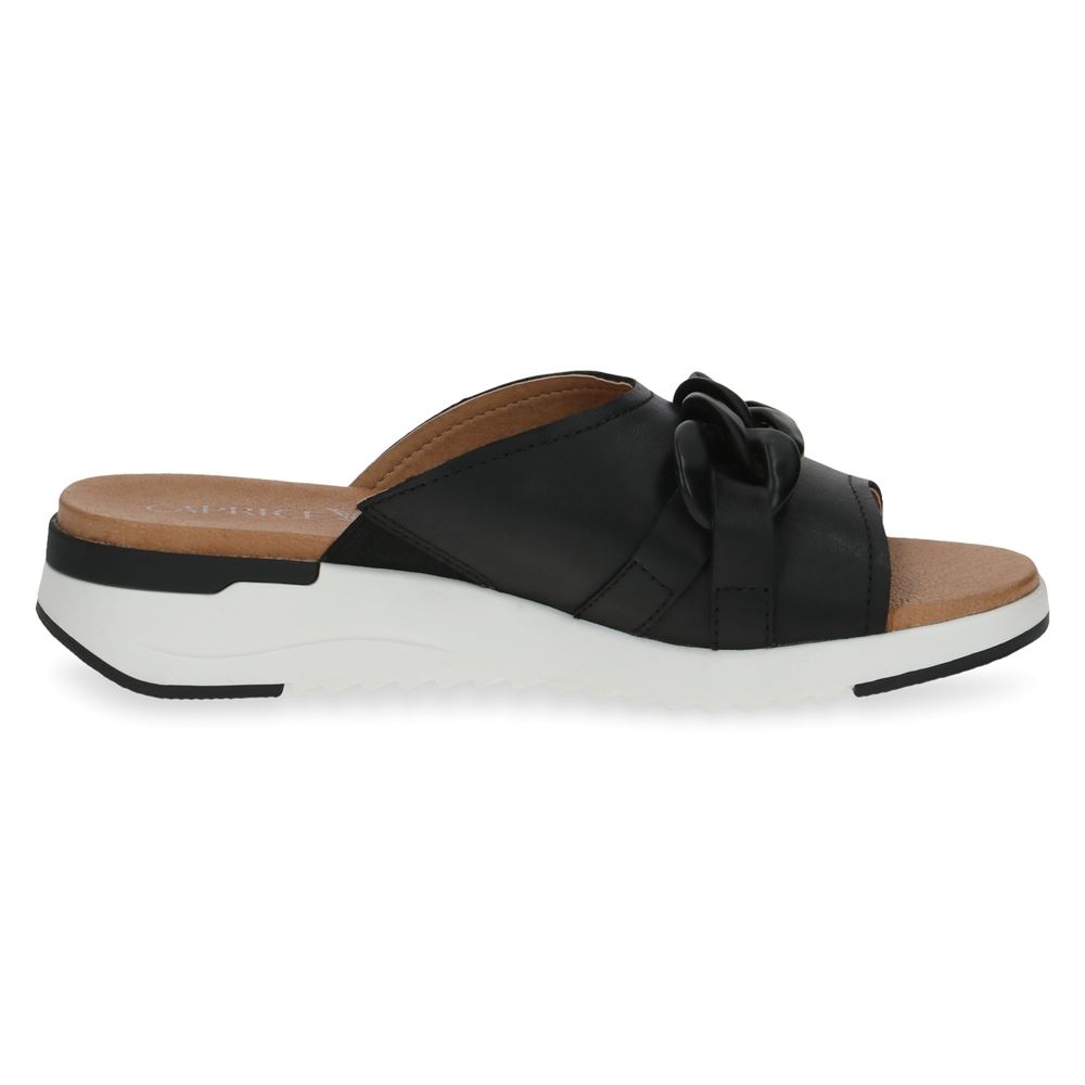 Caprice Lederpantolette MEMOTION schwarz S13  9-9-27206-20 