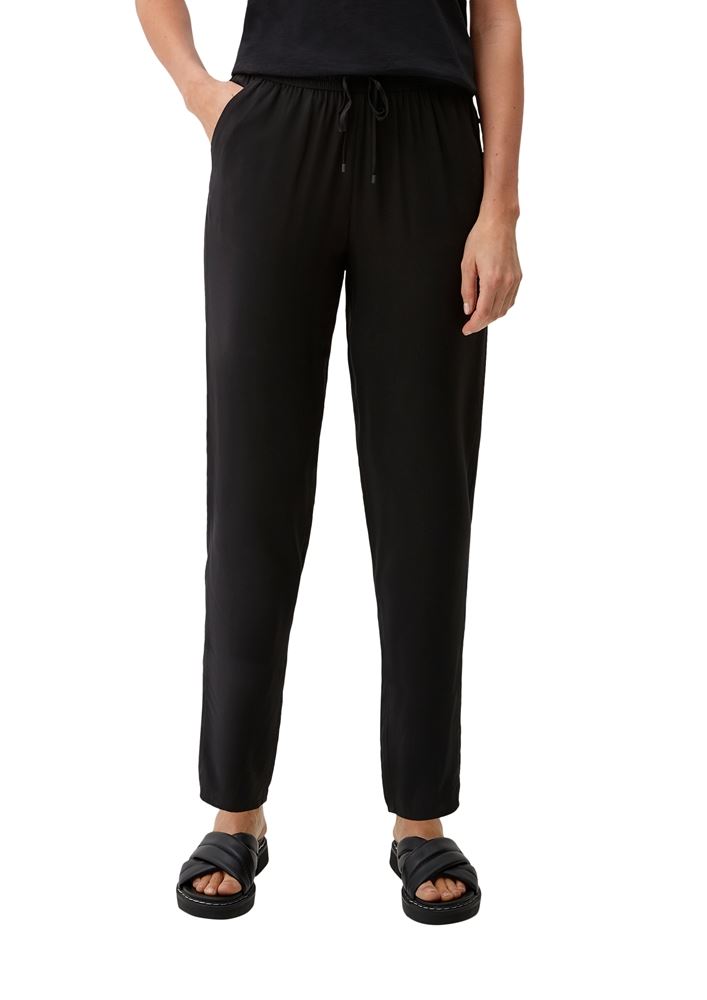 s.Oliver Relaxed: Hose aus reiner Viskose schwarz S13  2132619 
