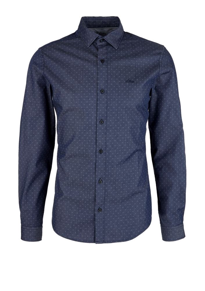 s.Oliver Webware-Hemd 03899215241 S | 58A1 indigo blu | 