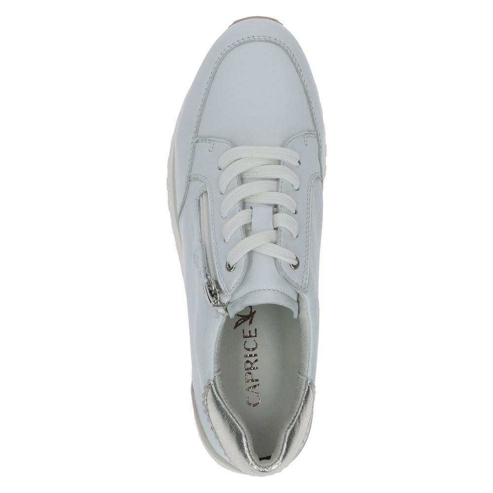 Caprice walking on Air Damen Sneaker Leder Wechselfußbett weiß S13 9-9-23716-20 