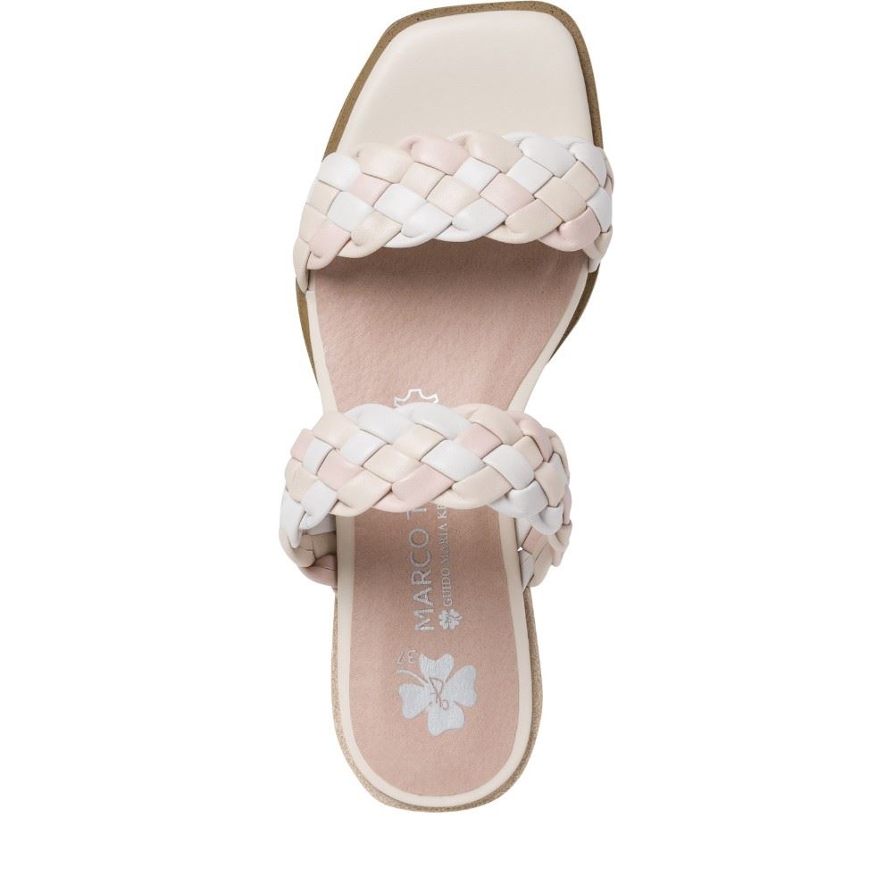 MARCO TOZZI GUIDO MARIA KRETSCHMER Lederpantolette geflochten beige S12  2-2-87110-28 40 | 402 CREAM COMB | 