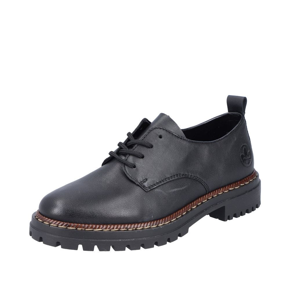 Rieker Antistress Damen Schnürschuh Leder schwarz S23 52052-00 