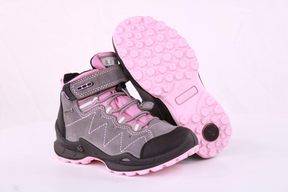 IMAC Kinder Schnürstiefel Schnürschuh Schnellschnürung TEX-Membrane grau S21 832068 35 | gricio/rosa | 