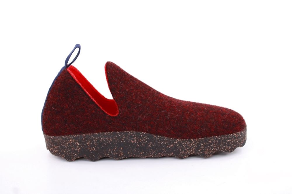 ASPORTUGUESAS City Round Toe Schuh Damen Wolle Kork- Sohle vegan rot S22 P018003033 40 | merlot | 