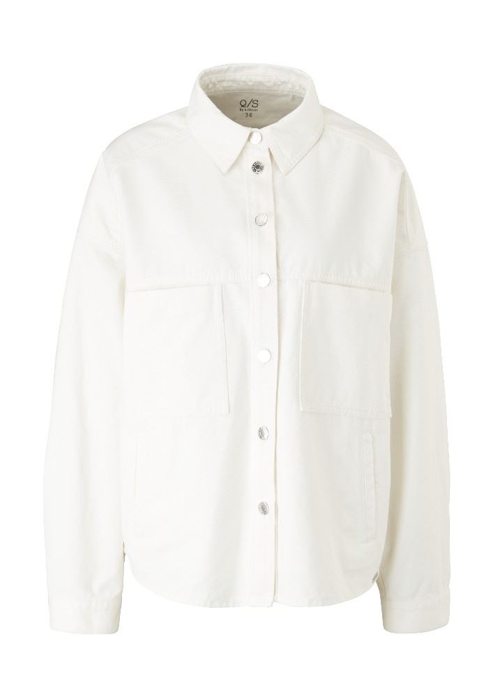 QS designed by Overshirt im Denimstil Creme S12 2109147 36 | 0200 0200 | 
