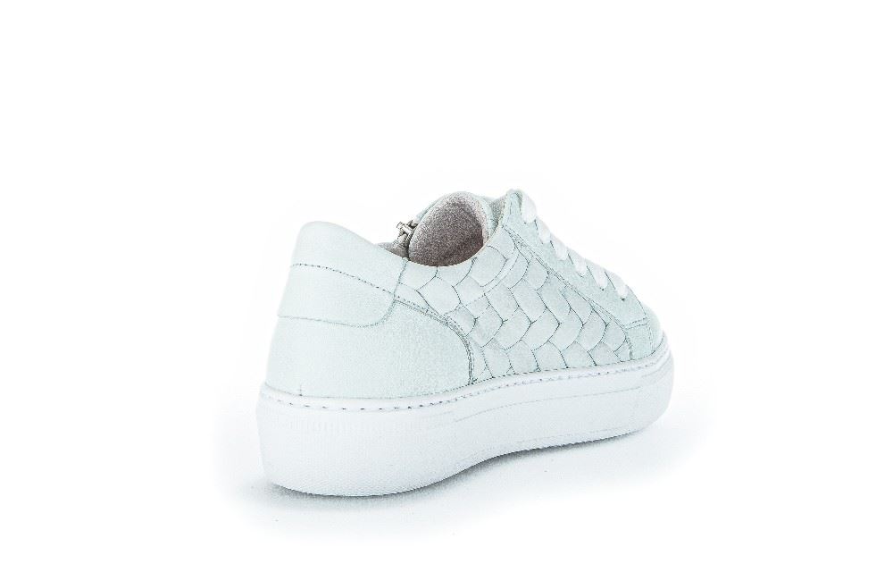 Gabor Sneaker low Leder Flechtoptik Wechselfußbett blau S12 83.324.26 