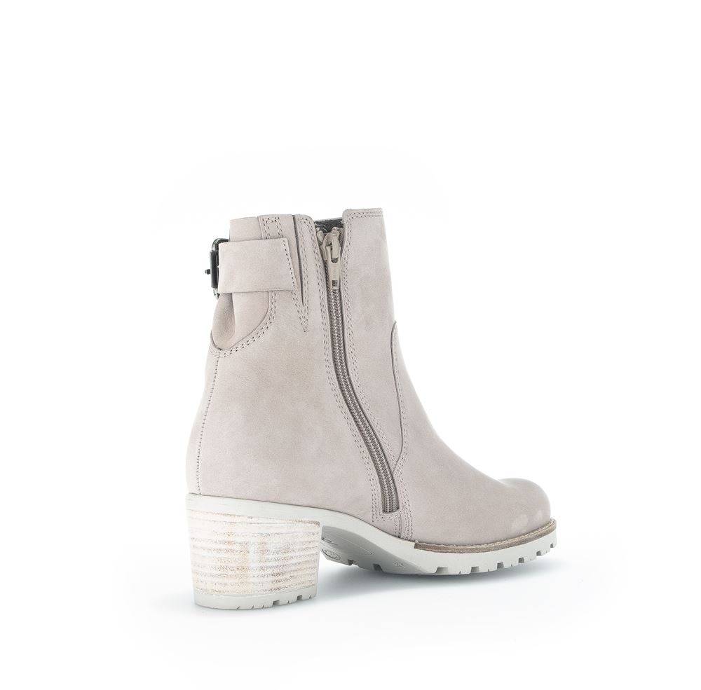 Gabor Stiefelette sportlich Zierschnalle Rauleder grau S23   32.803.43 