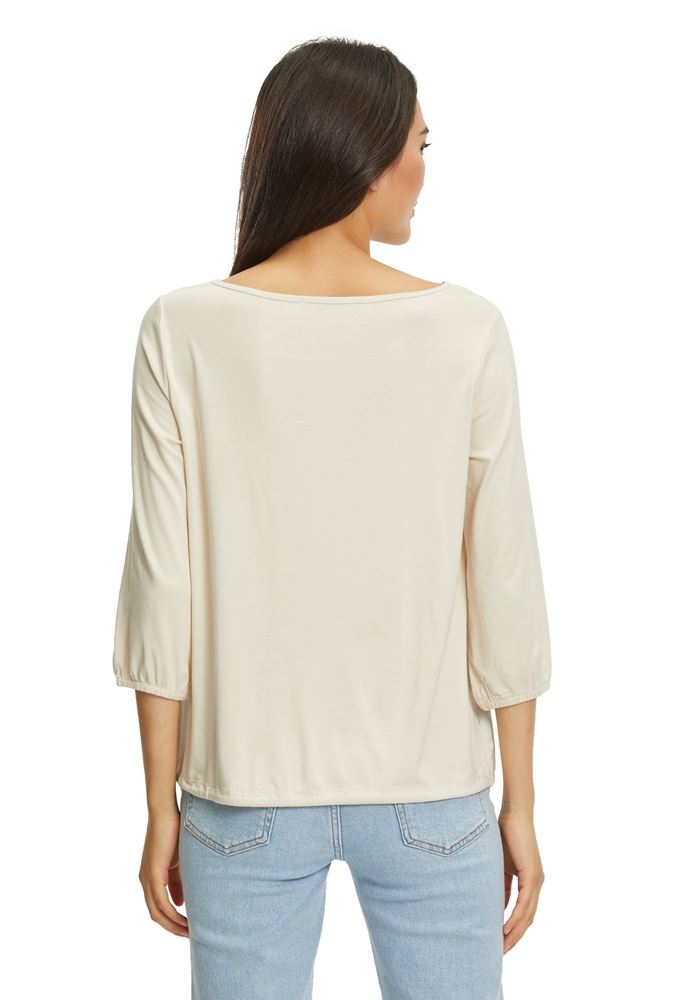 Betty Barclay Blusenshirt 3/4Arm Frontprint beige S22 24581066 
