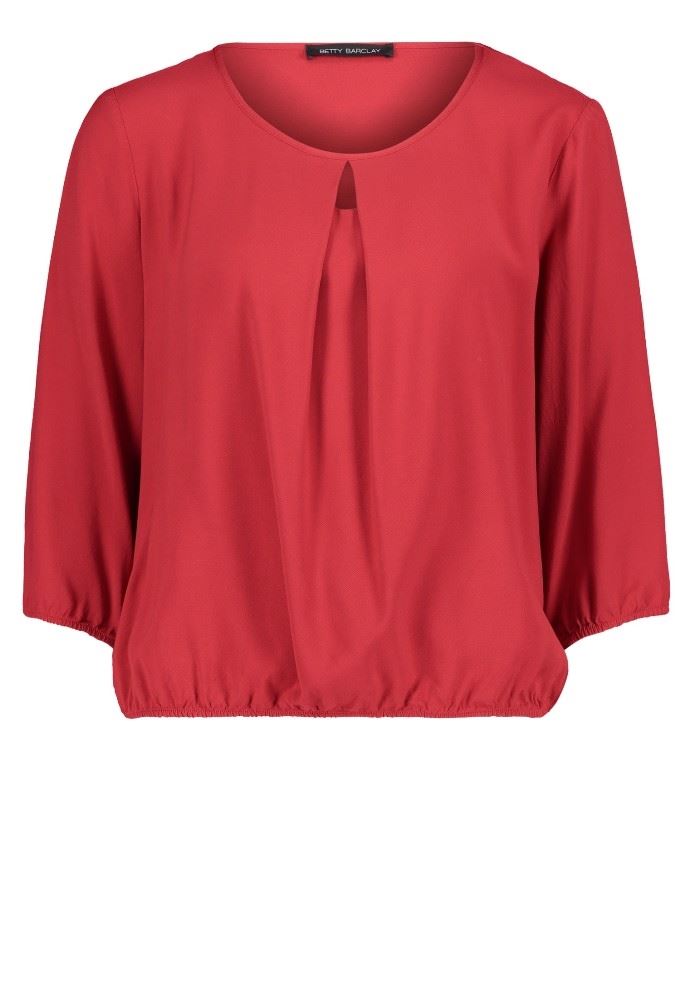 Betty Barclay Bluse 3/4 gelb rot 60238204 36 | 4635 Red Scarle | 