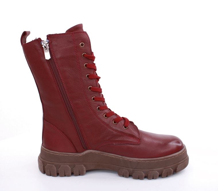 Andrea Conti Damen Schnürstiefel derbe Sohle Leder bequem rot S22 0084800582 40 | burgund | 