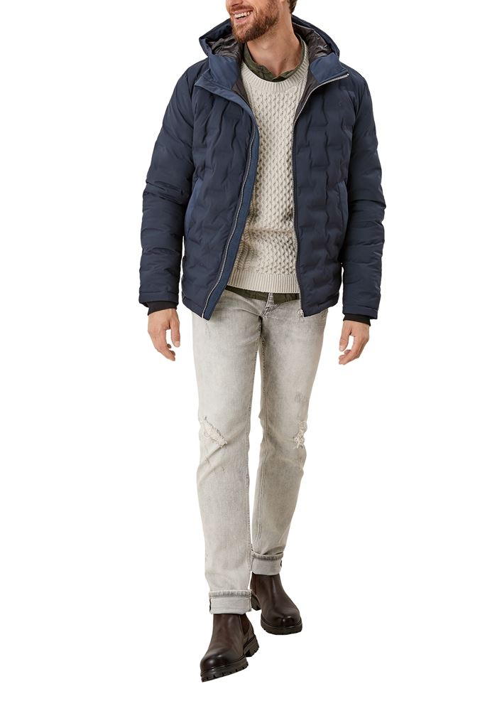 s.Oliver Herren Steppjacke blau S21 2105502 XL | 5910 dark blue | 