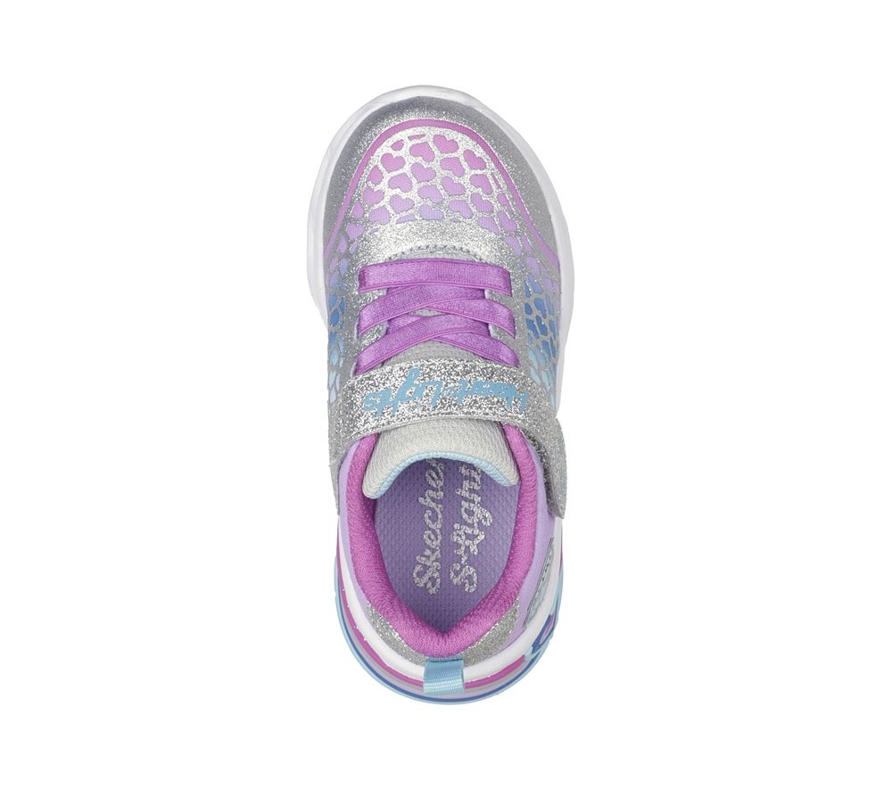 Skechers SWEETHEART LIGHTS LOVELY COLORS Sneaker Kleinkind silber S12 302312N 26 | SMLT | 