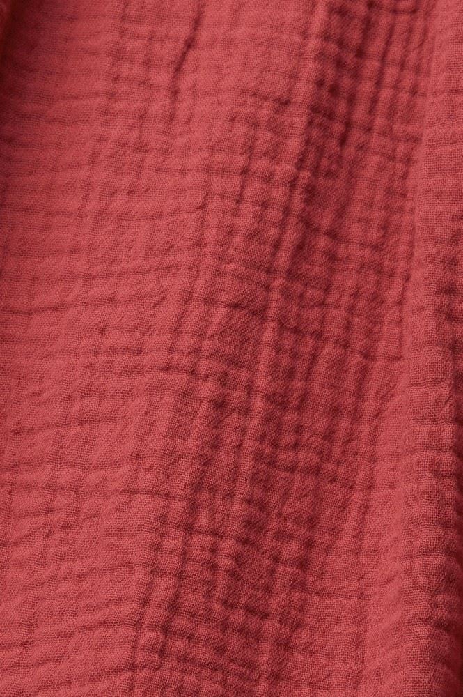 EDC Karierte Bluse mit Karrée-Ausschnitt 042CC1F310 S | C805 TERRACOTTA | 