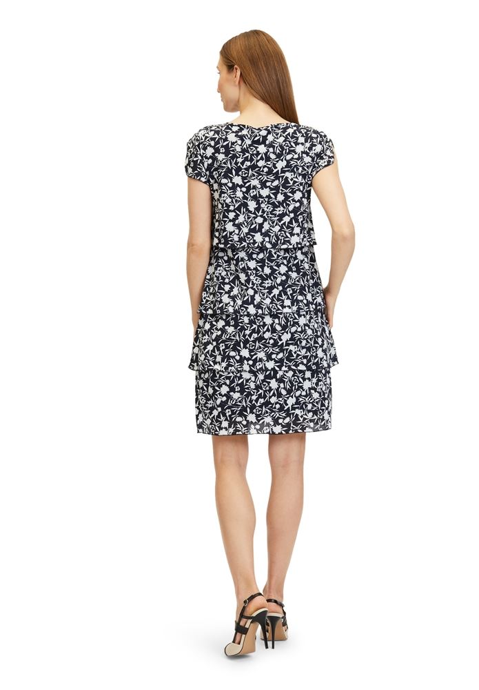 Betty Barclay Stufenkleid florales Muster blau S13 13331113 