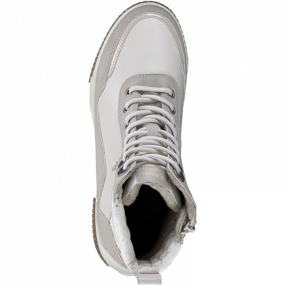 s.Oliver Schnürstiefel Reißverschluss weiß S21 5-5-25239-27 40 | 462 CREAM | 