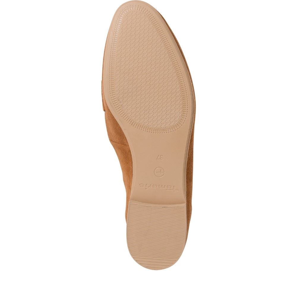 Tamaris Slipper Leder TOUCHit Fussbett braun S12  1-1-24208-28 