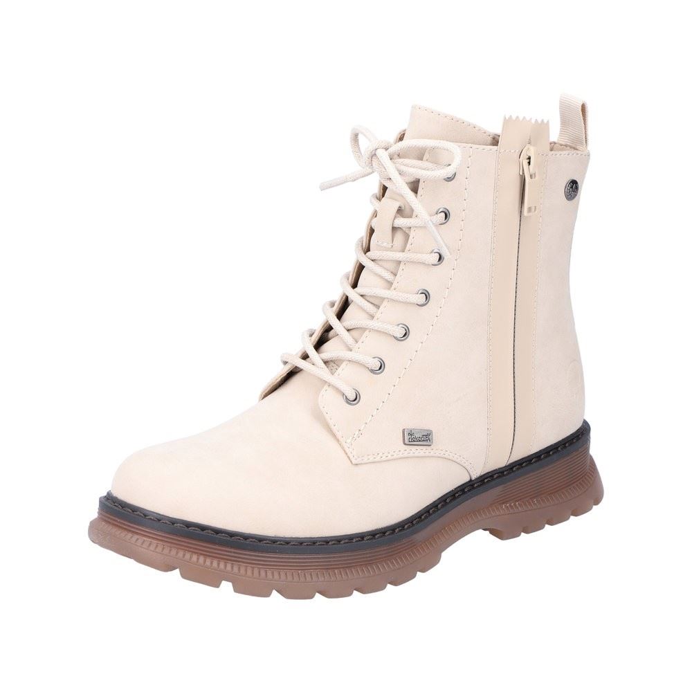 Rieker Antistress Damen Schnürboot Schnürstiefelette TEX- Membran beige S22 92821-62 