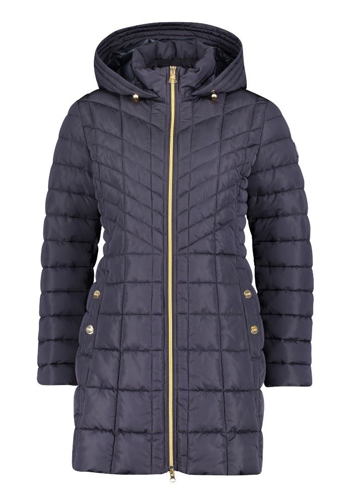 Betty Barclay Jacke Kapuze Stehkragen Reißverschluss blau navy  S21 72001542 