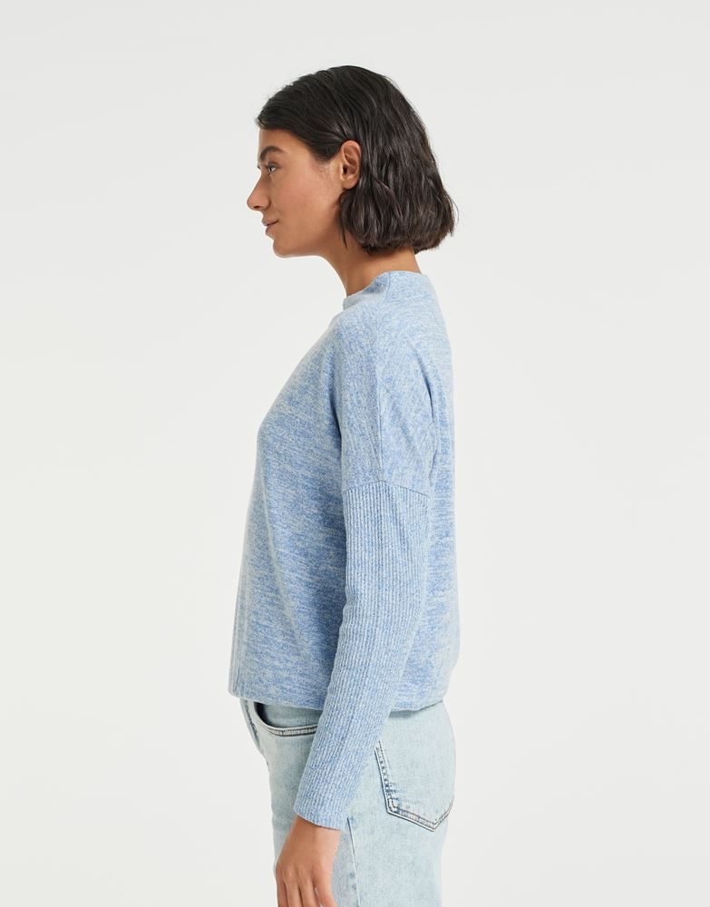 OPUS Shirt Salouna Gummibund überschnittene Schulter blau S13 1011205984100 