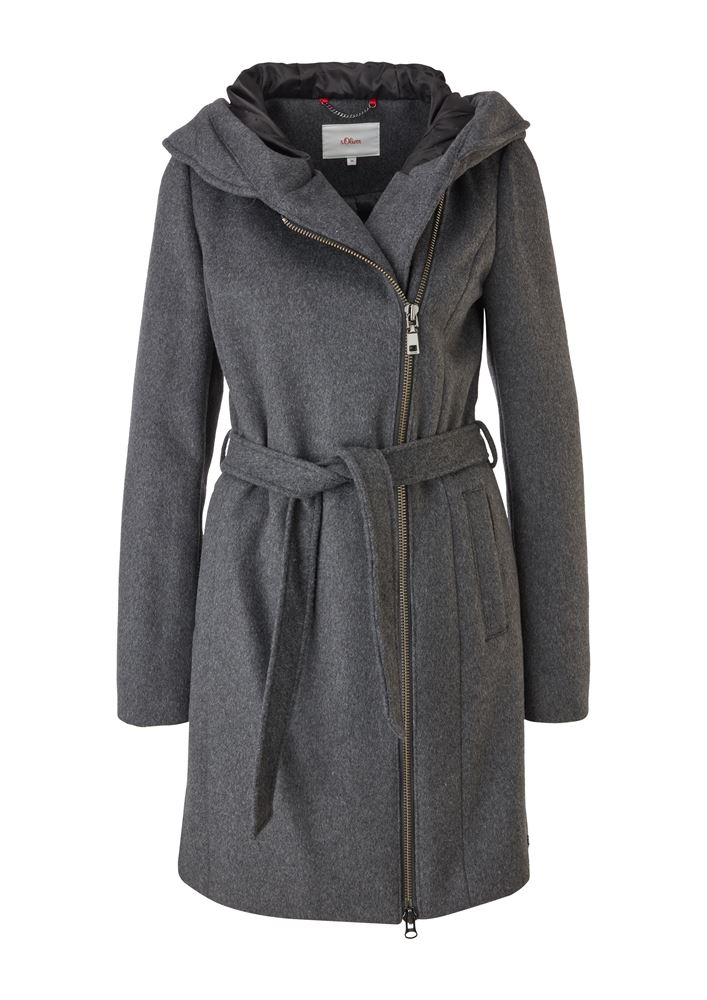 s.Oliver Kapuzenmantel Wollmix schwarz S21 2065704 40 | 9898 black | 