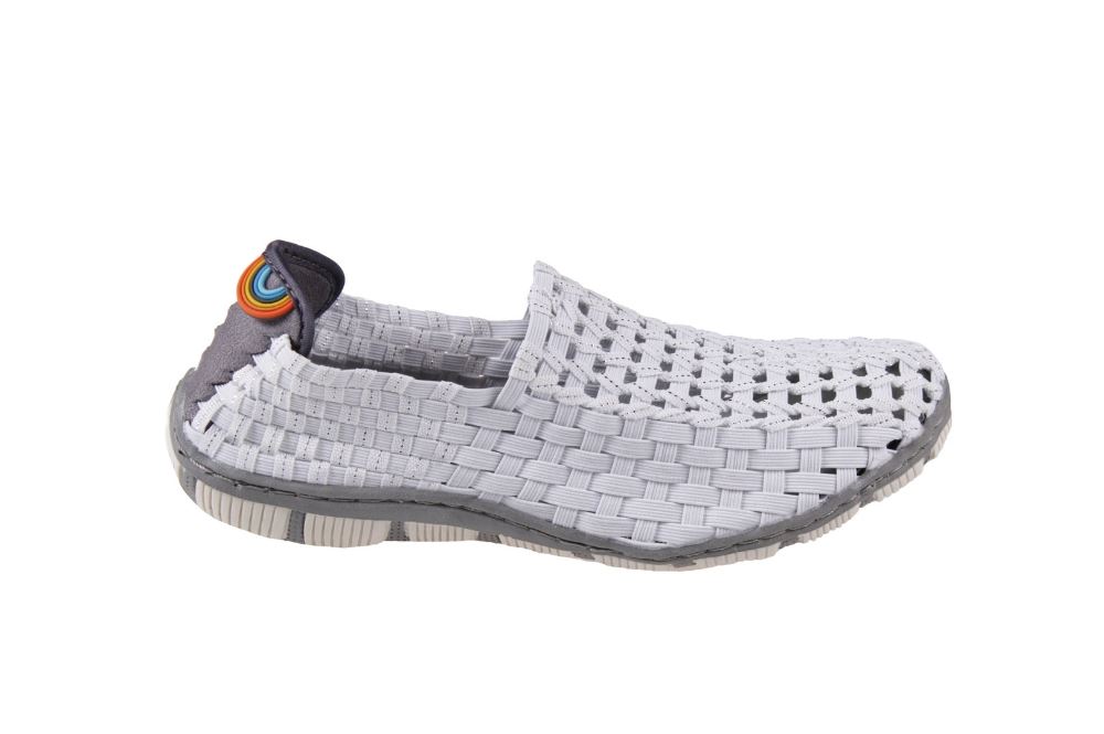 Rockspring Slipper weiß handgeflochten Drill Tasman 41 | white/offwhite | 
