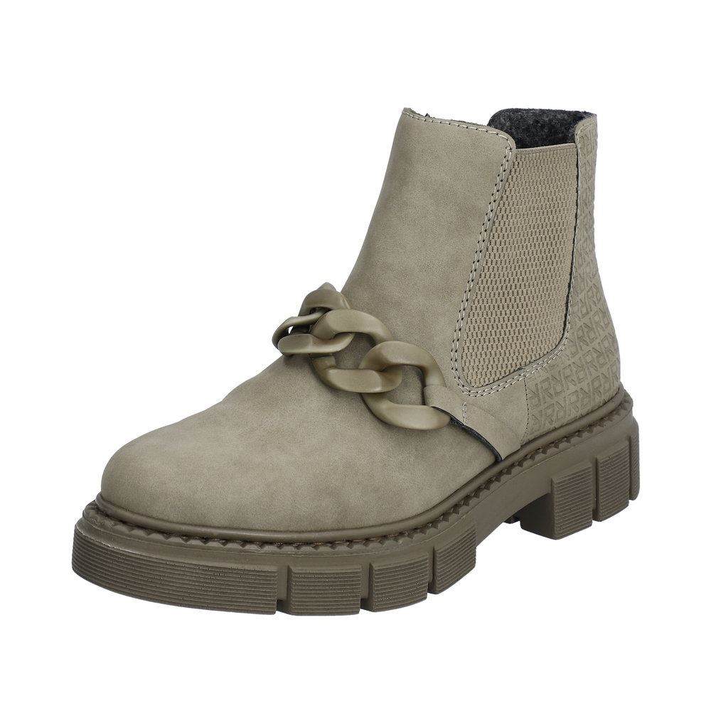 Rieker Antistress Damen Chelsea- Boots Kettendetail grün S23 M3873-52 