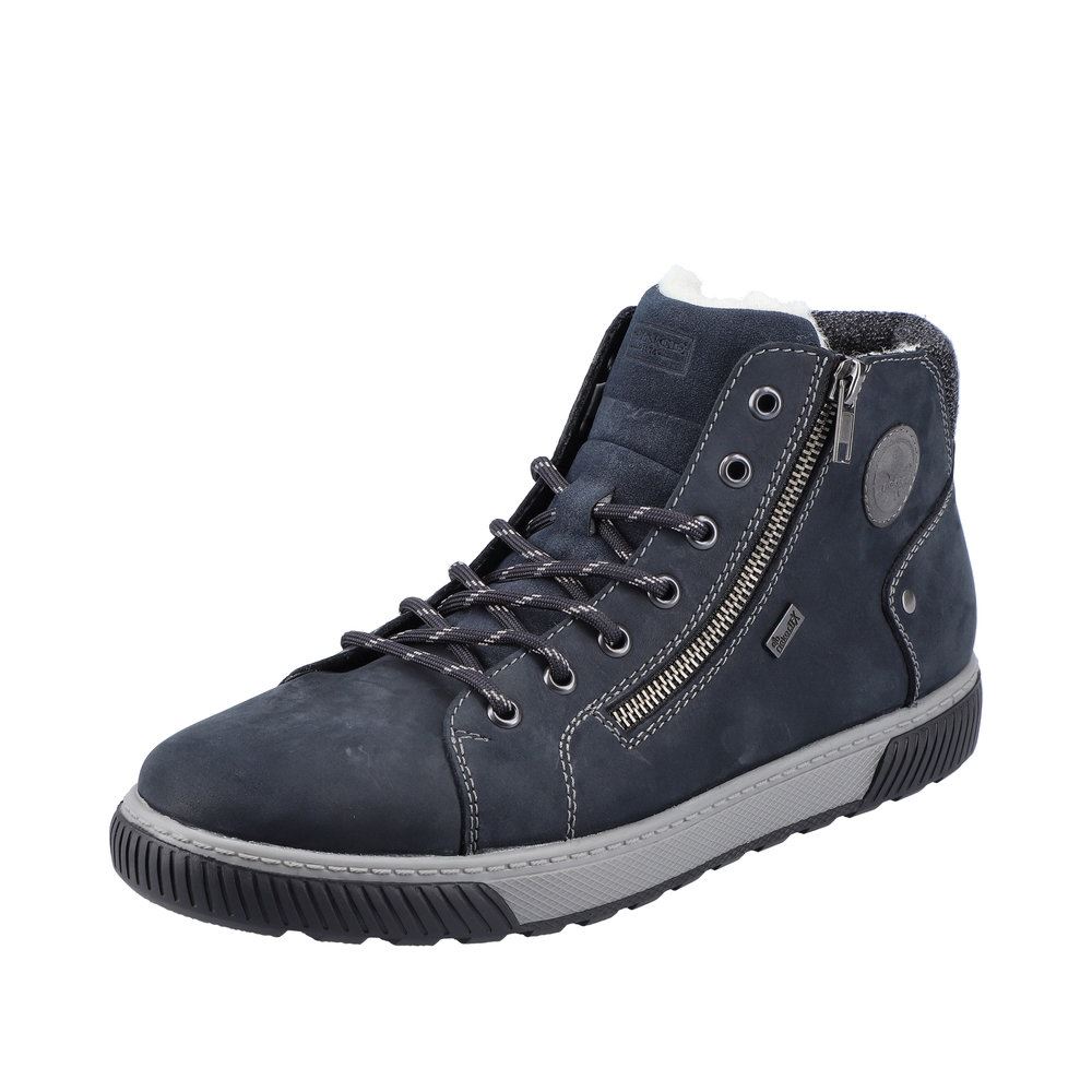 Rieker Antistress Herren Schnürboot TEX- Membran blau S21 38920-14 45 | pazifik/rauch/g | G