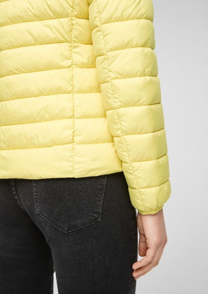 s.Oliver Jacke mit Steppung Stehkragen Knopfleiste gelb S21 2063722 