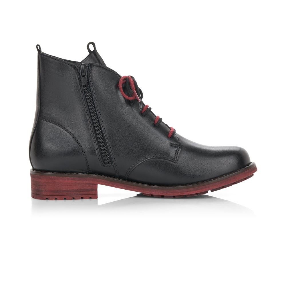 Remonte Stiefelette Weit Lammwolle Reißverschluss R5077 37 | 01 schwarz | 